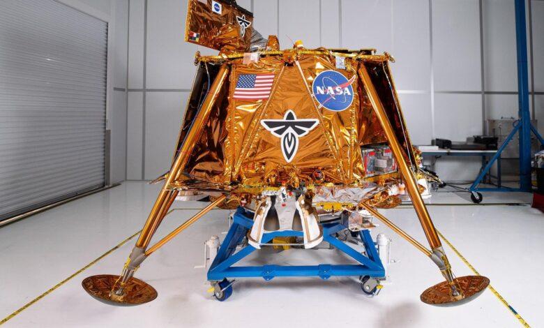 cosmosportal maanlander in NASA onderzoeksfaciliteit