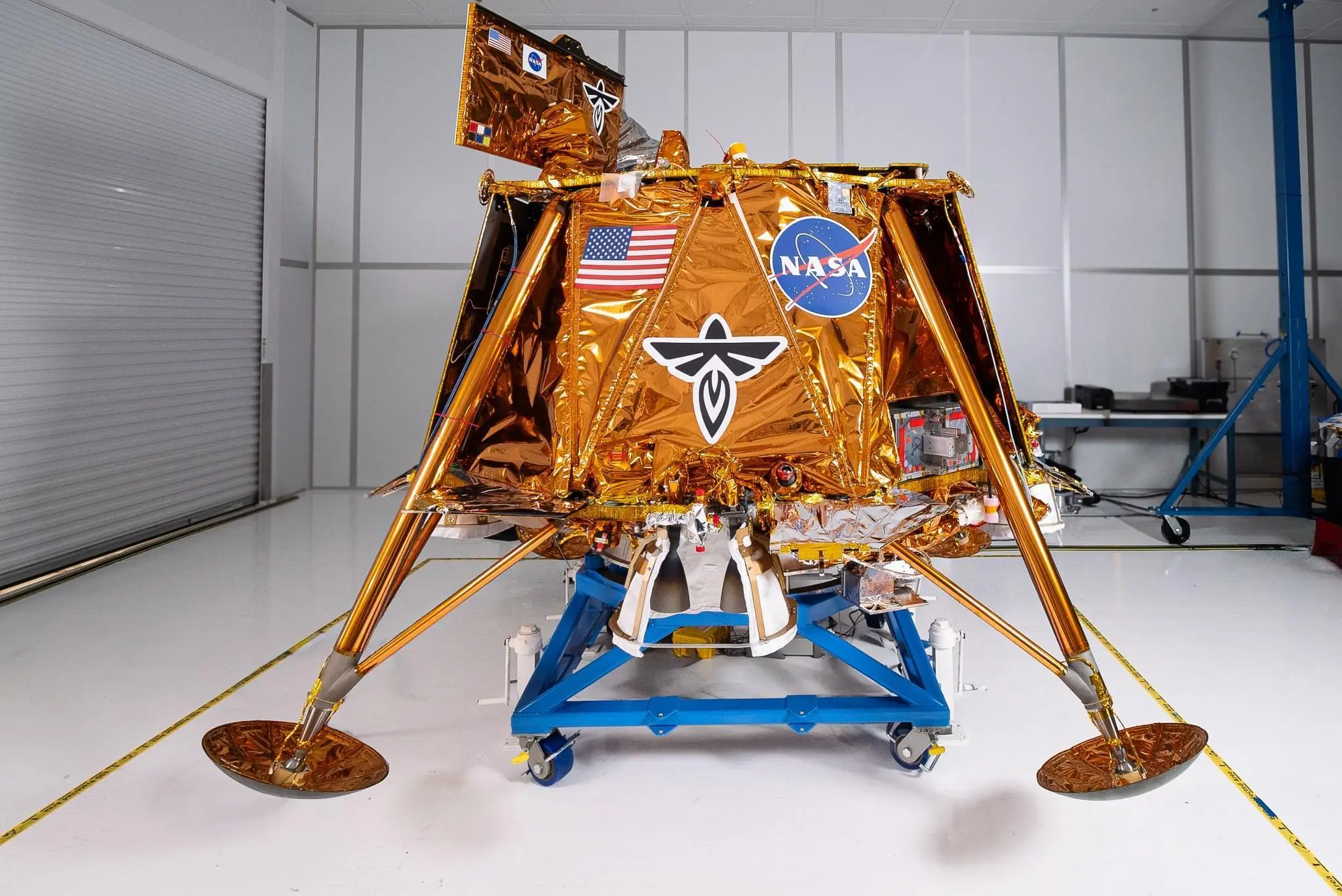 cosmosportal maanlander in NASA onderzoeksfaciliteit