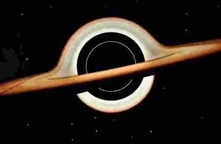 an artist's impression of a black hole in the sky
